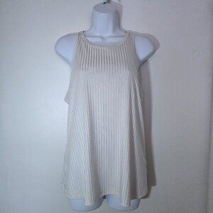 Crescent Drive Ribbed Muscle Tank Top